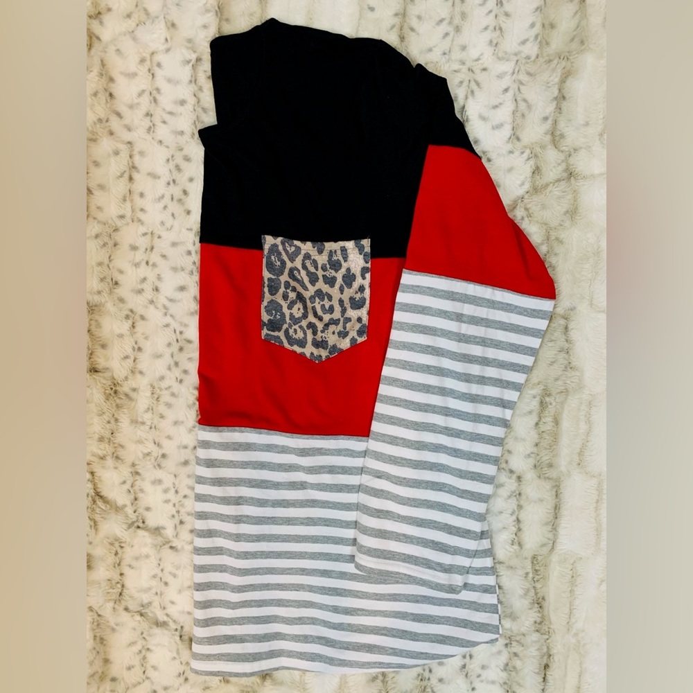 Block with a Pinch of Leopard Knit Top